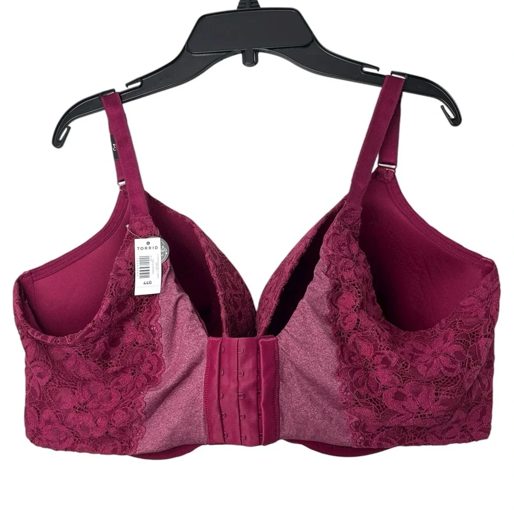 New Torrid Full-Coverage Lightly Lined 360 Back Smoothing Lace T-Shirt Bra